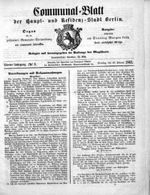 1863,8: No. 8, 22. Februar 1863