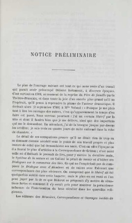 Notice préliminaire
