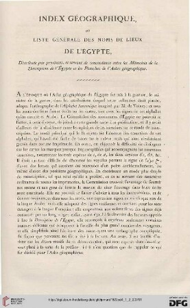Index géographique, ou liste générale des noms de lieux de l'Égypte