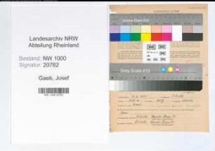 Entnazifizierung Josef Gaeb, geb. 19.06.1899 (Arbeiter)