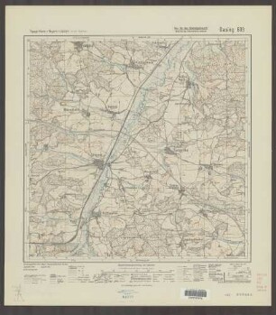 609 Dasing ; Topographische Karte von Bayern 1:25.000 [Positionsblätter]