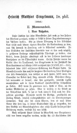 Heinrich Matthias Sengelmann, Dr. phil. : Schluß.