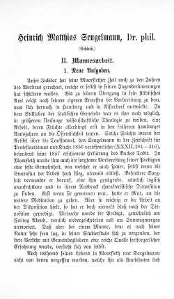 Heinrich Matthias Sengelmann, Dr. phil. : Schluß.