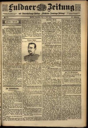 Erste Ausgabe vom Samstag, den 09. Juni 1900.