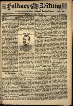 Erste Ausgabe vom Samstag, den 09. Juni 1900.