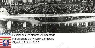 Darmstadt, 1931 November / Adolf Hitler (1889-1945) in der Industriehalle anlässlich des Wahlkampfs zur Hessischen Landtagswahl am 8. Dezember 1931