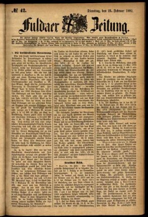 Ausgabe vom Dienstag, den 21. Februar 1882.