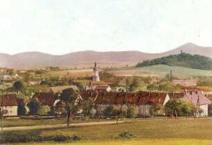 Seifhennersdorf. Blick vom Windmühlenberg auf Seifhennersdorf, Ansichtskarte, color