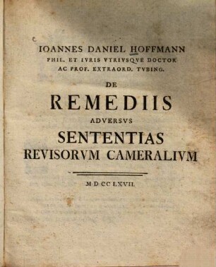 De remediis adversus sententias revisorum cameralium