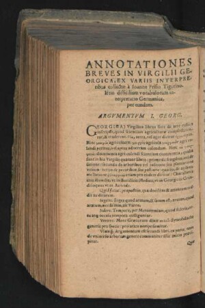 Annotationes Breves In Virgilii Georgica, ex Variis Interpretibus collectae ...