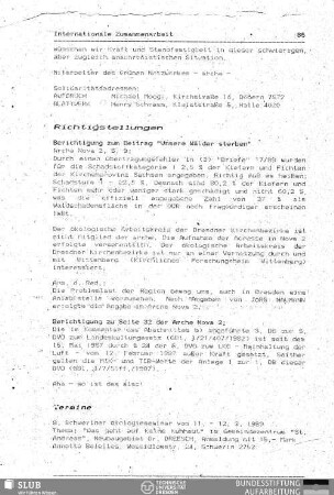 Richtigstellungen