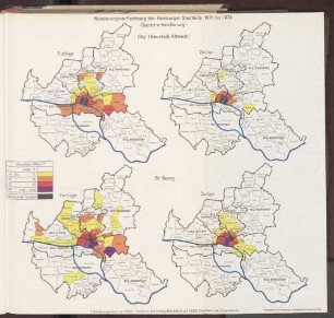 Wanderungsverpflechtung der Hamburger Stadtteile 1971 bis 1973: City (Neustadt, Altstadt), St. Georg