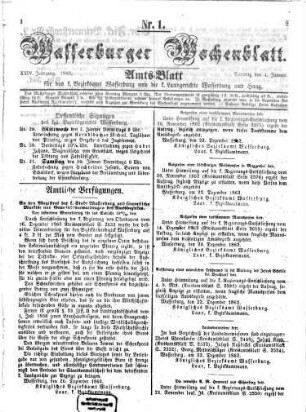 Wasserburger Wochenblatt : Amtsblatt für das Königliche Bezirksamt Wasserburg und die Königlichen Landgerichte Wasserburg und Haag, 1863 = Jg. 24