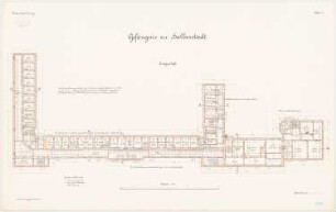 Landgericht und , Halberstadt Gefängnis: Grundriss Erdgeschoss 1:100