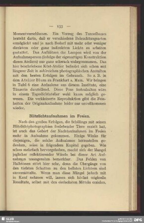Blitzlichtaufnahmen im Freien