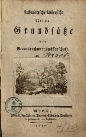 Tabellarische Uibersicht über die Grundsätze der Staatsrechnungswissenschaft