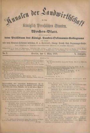 No. 9. Berlin, den 2. März 1870. X. Jahrgang.