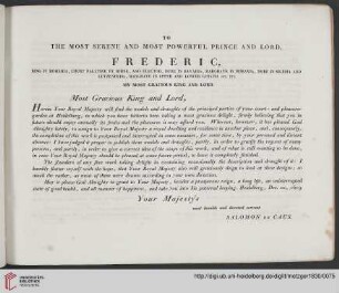 To the most serene and most powerful prince and lord, Frederic