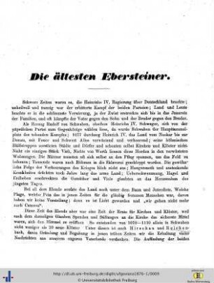 Die ältesten Ebersteiner.