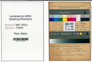 Entnazifizierung Maria Reul , geb. 10.11.1896 ()