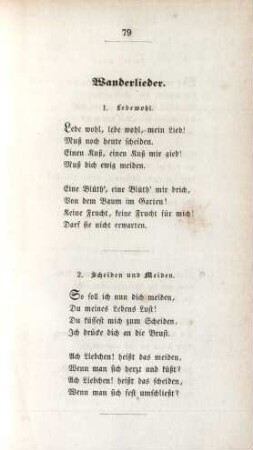 Wanderlieder.