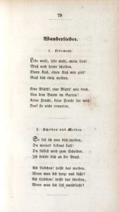 Wanderlieder.