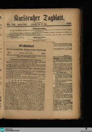 Karlsruher Tagblatt, Kirchenblatt für die evangelische Stadtgemeinde Karlsruhe No. 5