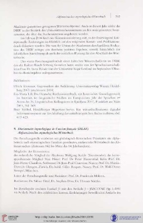 9. Altfranzösisches etymologisches Wörterbuch/DEAF
