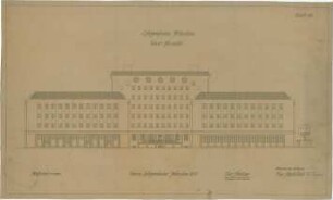 Fischer, Theodor; München - Westend, Bergmannstr.; Ledigenheim - Westseite (Ansicht)