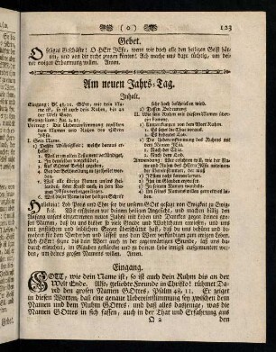 123-125, Inhalt; Eingang; Evangelium