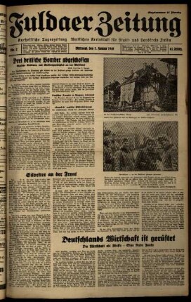 Ausgabe vom Mittwoch, den 03. Januar 1940.