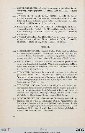 Möbel (Nr. 449-465)