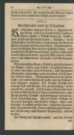 (XIV.) Großsprecher wird zu Schanden.
