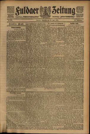 Zweite Ausgabe vom Samstag, den 11. Juli 1908.