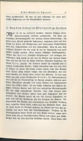 3. Aus dem Leben im Pfarrhause zu Ziethen