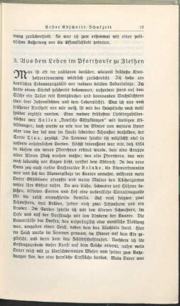 3. Aus dem Leben im Pfarrhause zu Ziethen
