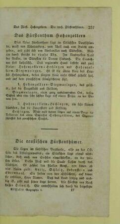 Das Fuerstenthum Hohenzollern