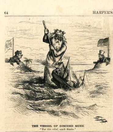 The vessel of discord sunk. "For this relief, much thanks." : Poseidon versenkt das Schiff Virginius