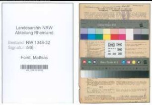 Entnazifizierung Mathias Forst , geb. 28.05.1905 (Angestellter)