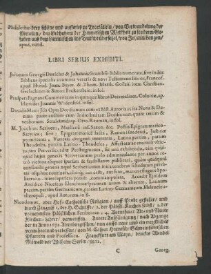Libri Serius Exhibiti.