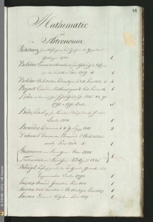 Mathematic und Astronomie