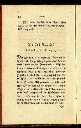 Drittes Kapitel. Feierlicher Einzug.