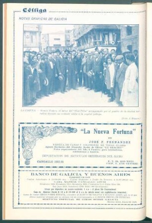 La Coruña. - [Fotografía de] Ramón Franco, el héroe del "Plus Ultra" [...] durante su reciente visita a la capital gallega.