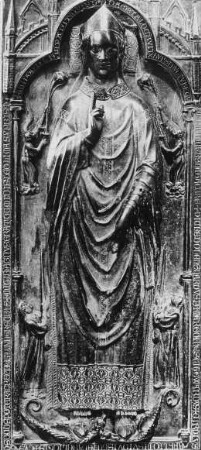 Amiens, Kathedrale, Grabplatte Erzbischof Evrard de Fouilloy (gestorben 1222)