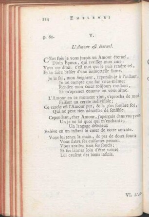 V. L'Amour est éternel.