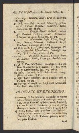 In Octavo et Duodecimo