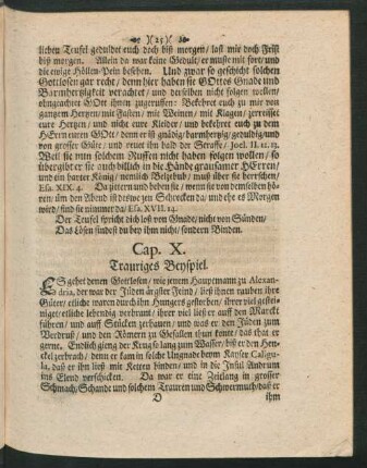 Cap. X. Trauriges Beyspiel