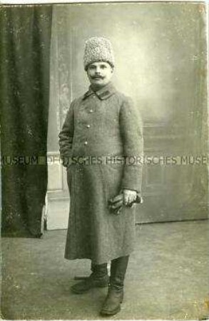 Porträt eines russischen Kriegsgefangenen im Lager Lyck/Ostpreußen