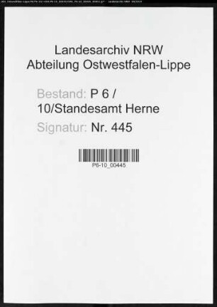 Namensverzeichnis Herne, Todesfälle