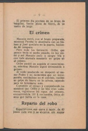 Reparto del robo